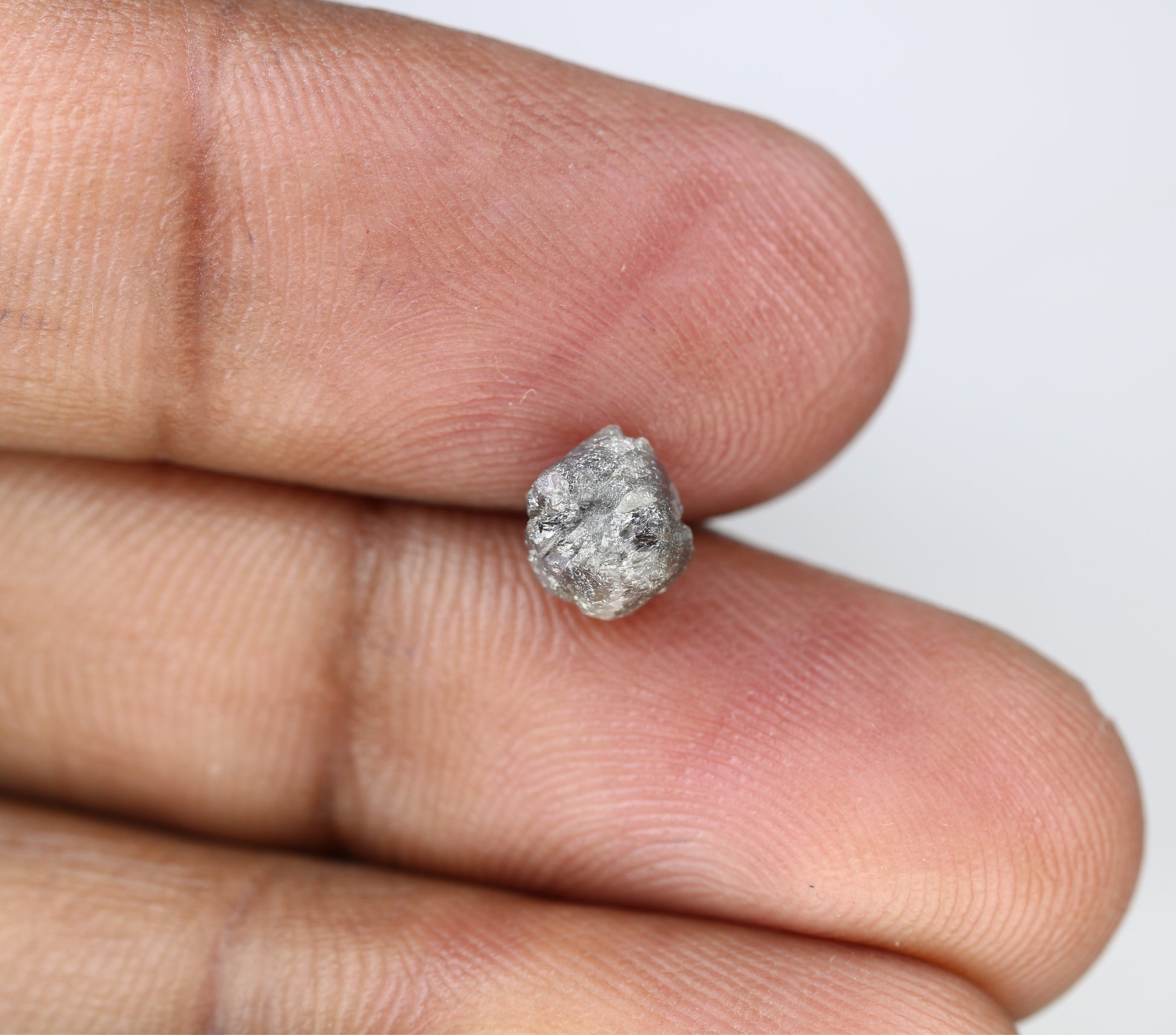 1.72 CT Rough Grey Natural Irregular Cut Raw Diamond For Engagement Ring - JayKrishna Diamond