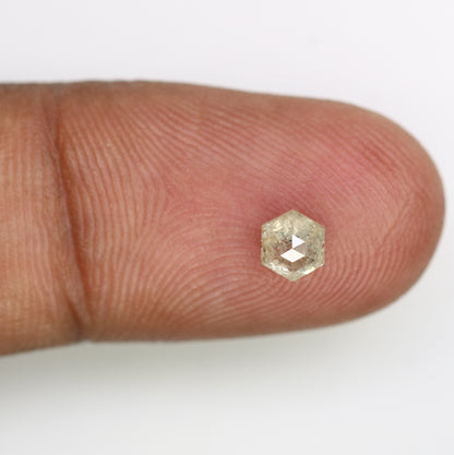 0.59 CT Natural Loose Salt and Pepper Hexagon Diamond – Unique Gem for Celestial Galaxy Rings - JayKrishna Diamond