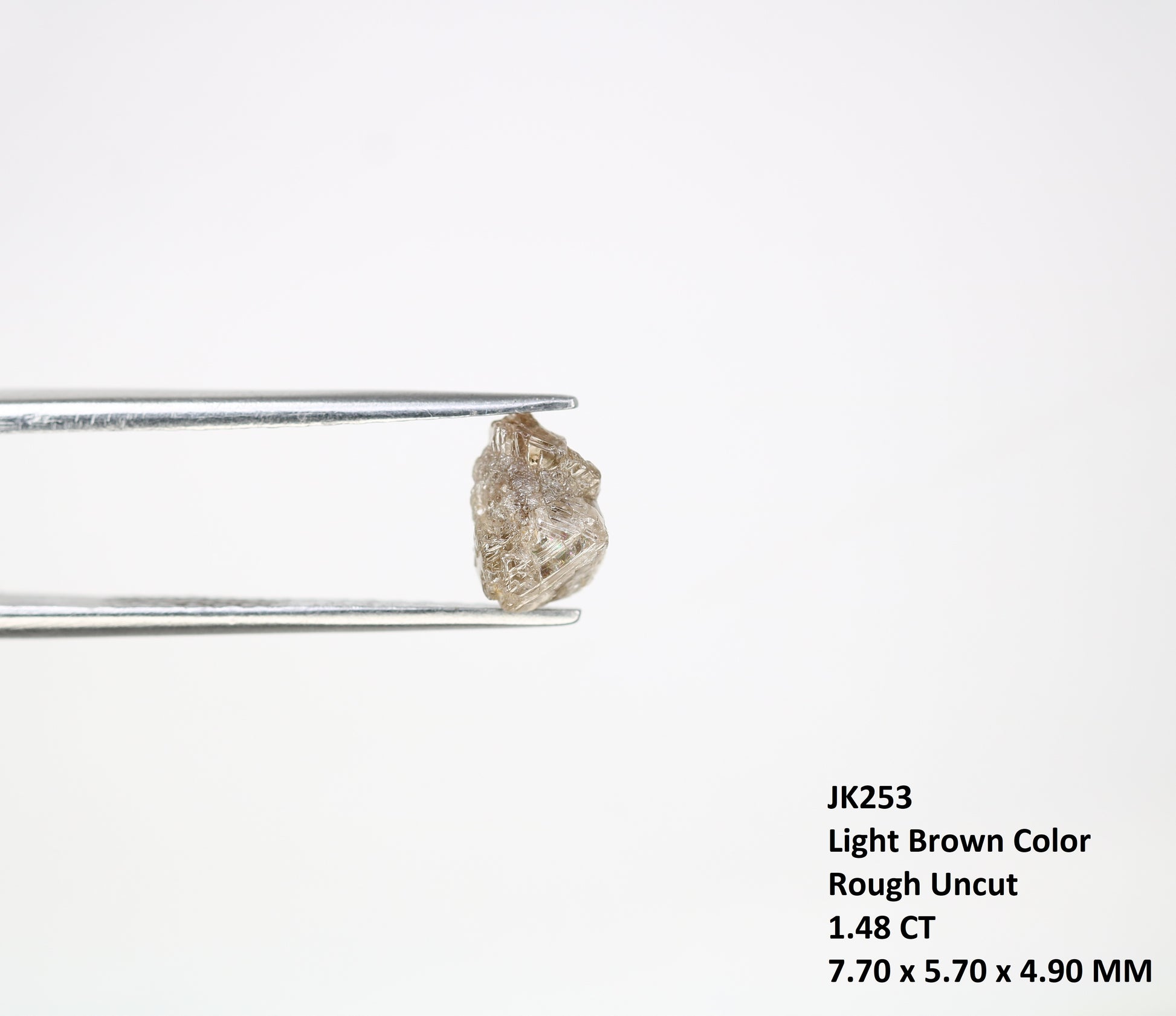 1.48 CT Light Brown Rough Raw Uncut Diamond For Engagement Ring - JayKrishna Diamond