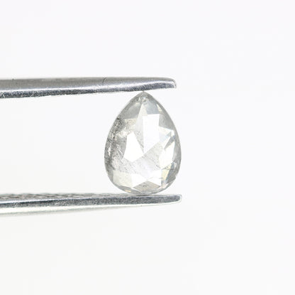 0.54 CT Pear Shaped 6.20 MM Salt And Pepper Diamond For Engagement Ring - JayKrishna Diamond
