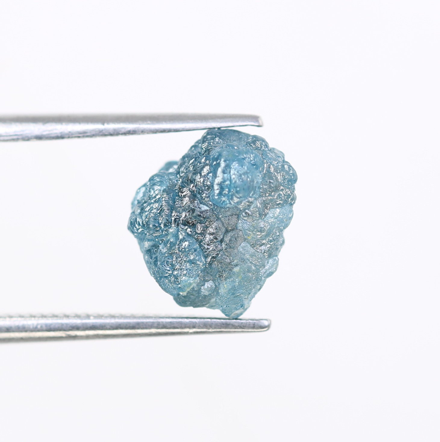 3.09 CT Irregular Cut Raw Rough Blue Diamond For Wedding Ring - JayKrishna Diamond