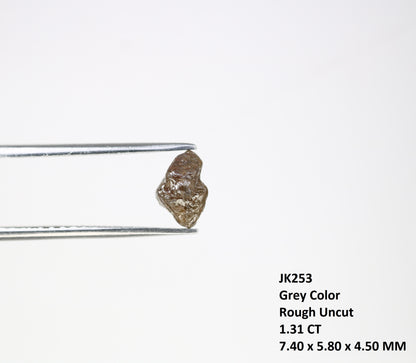 1.31 CT Rough Grey Irregular Cut Raw Diamond For Engagement Ring - JayKrishna Diamond