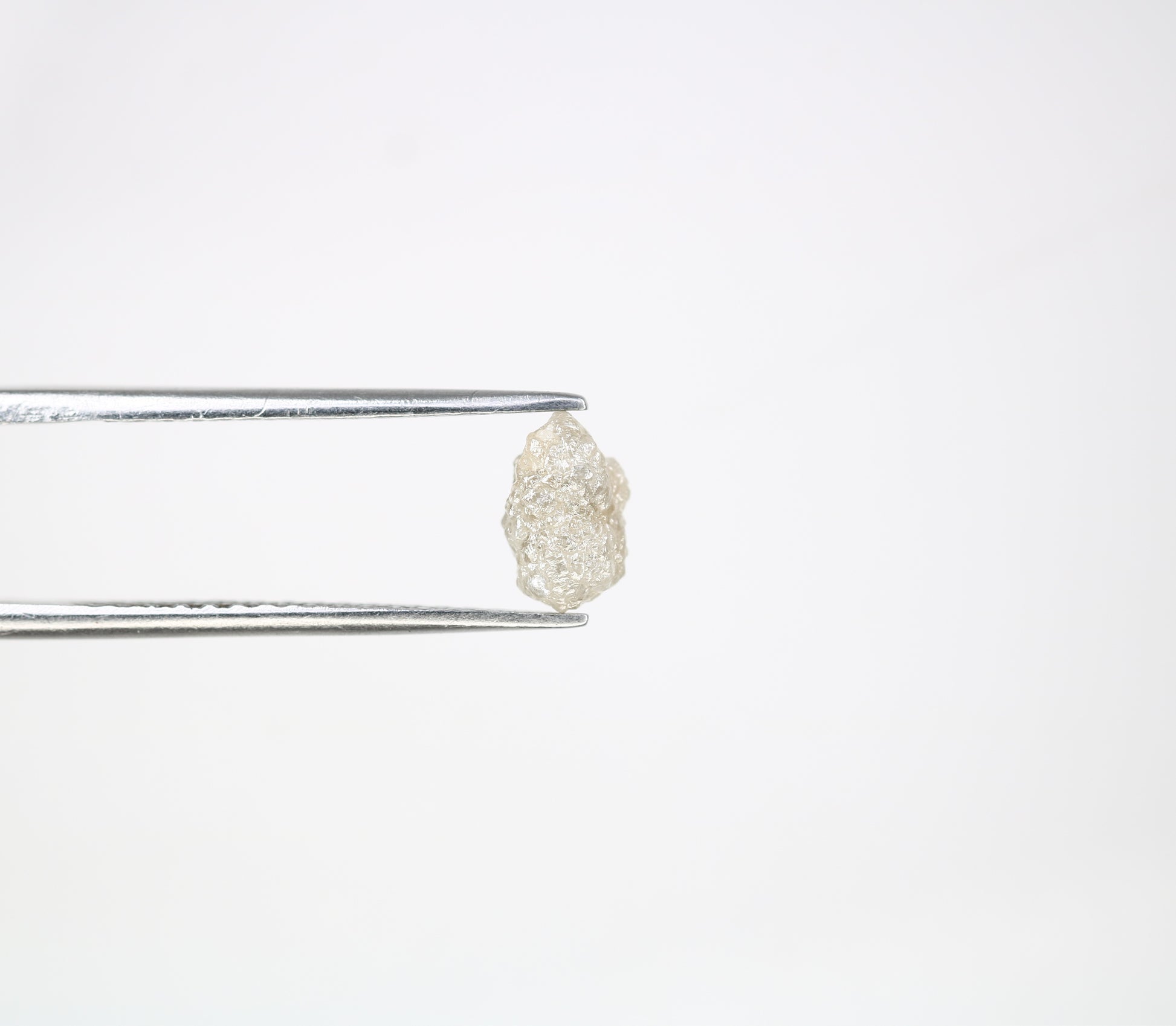 1.34 CT 7.60 MM Raw Rough Natural Uncut Grey Diamond For Engagement Ring - JayKrishna Diamond