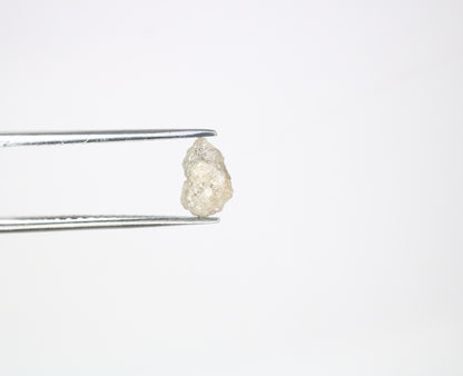 1.34 CT 7.60 MM Raw Rough Natural Uncut Grey Diamond For Engagement Ring - JayKrishna Diamond