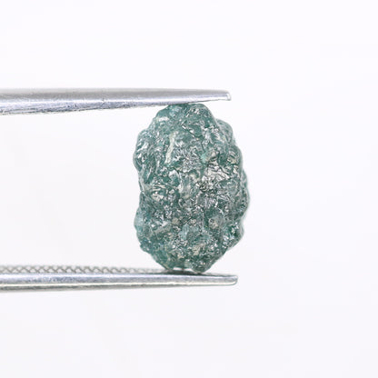 3.87 CT 10.00 x 7.80 MM Raw Rough Blue Irregular Cut Diamond For Engagement Ring - JayKrishna Diamond