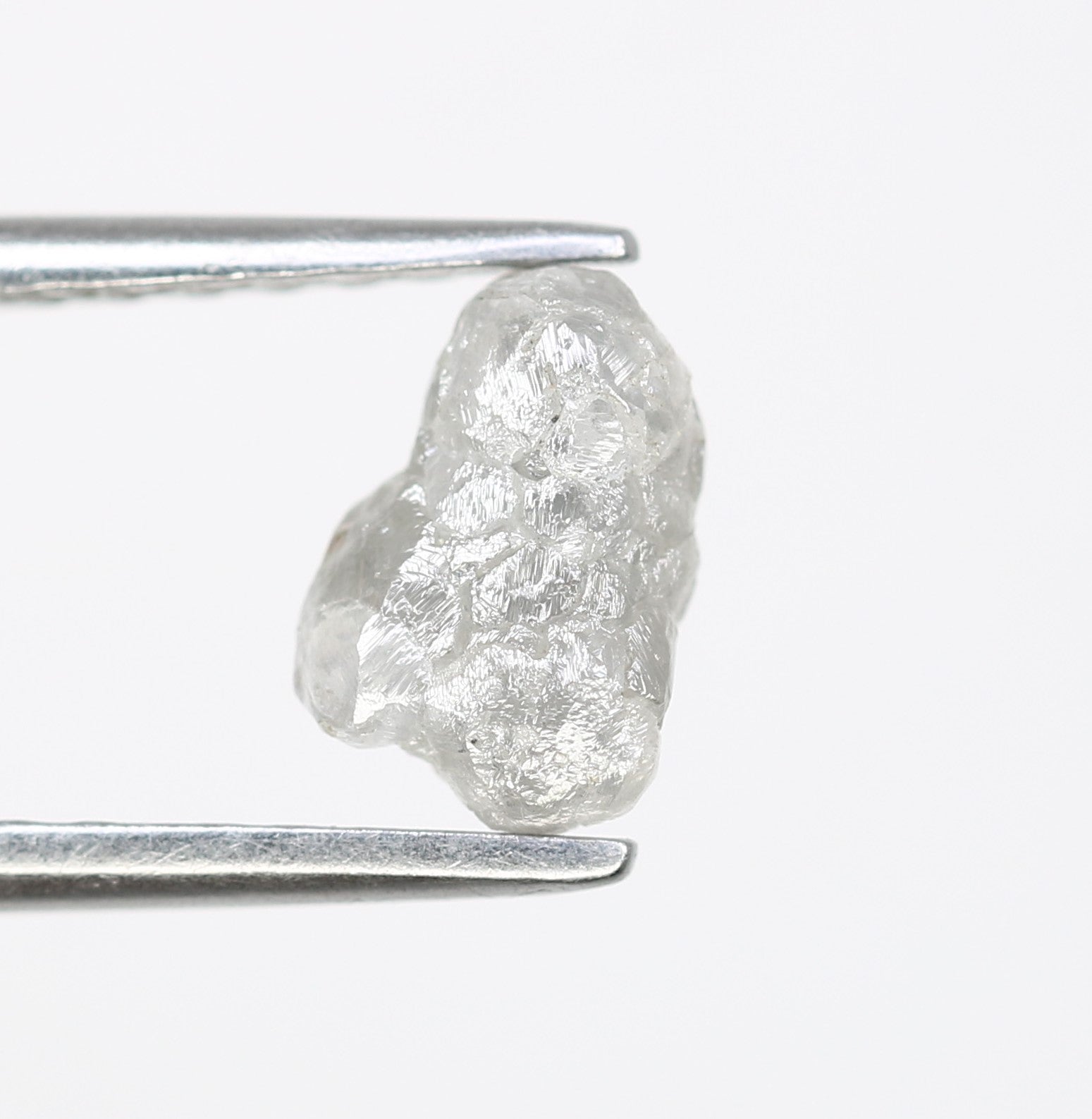 1.38 CT Raw Rough Grey Irregular Cut 7.70 MM Raw Diamond For Engagement Ring - JayKrishna Diamond