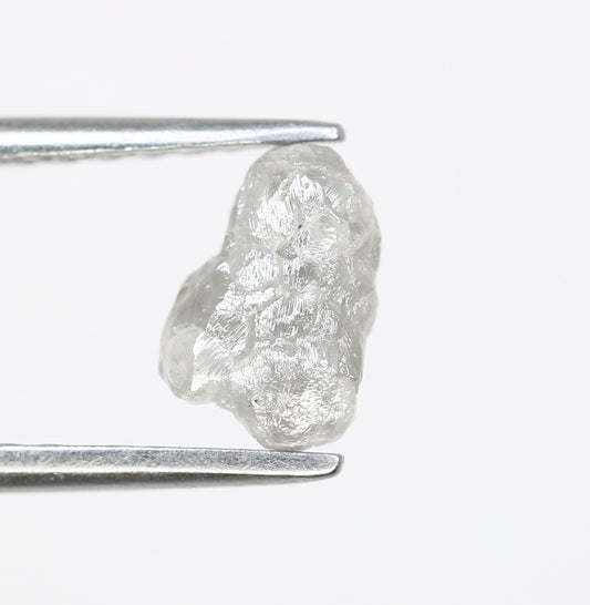 1.38 CT Raw Rough Grey Irregular Cut 7.70 MM Raw Diamond For Engagement Ring - JayKrishna Diamond