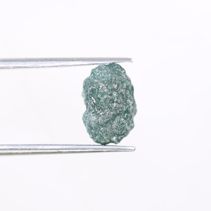 3.87 CT 10.00 x 7.80 MM Raw Rough Blue Irregular Cut Diamond For Engagement Ring - JayKrishna Diamond