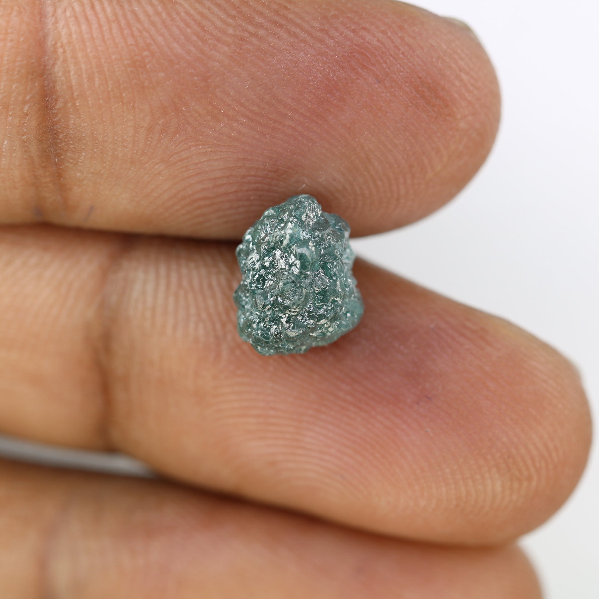 3.87 CT 10.00 x 7.80 MM Raw Rough Blue Irregular Cut Diamond For Engagement Ring - JayKrishna Diamond