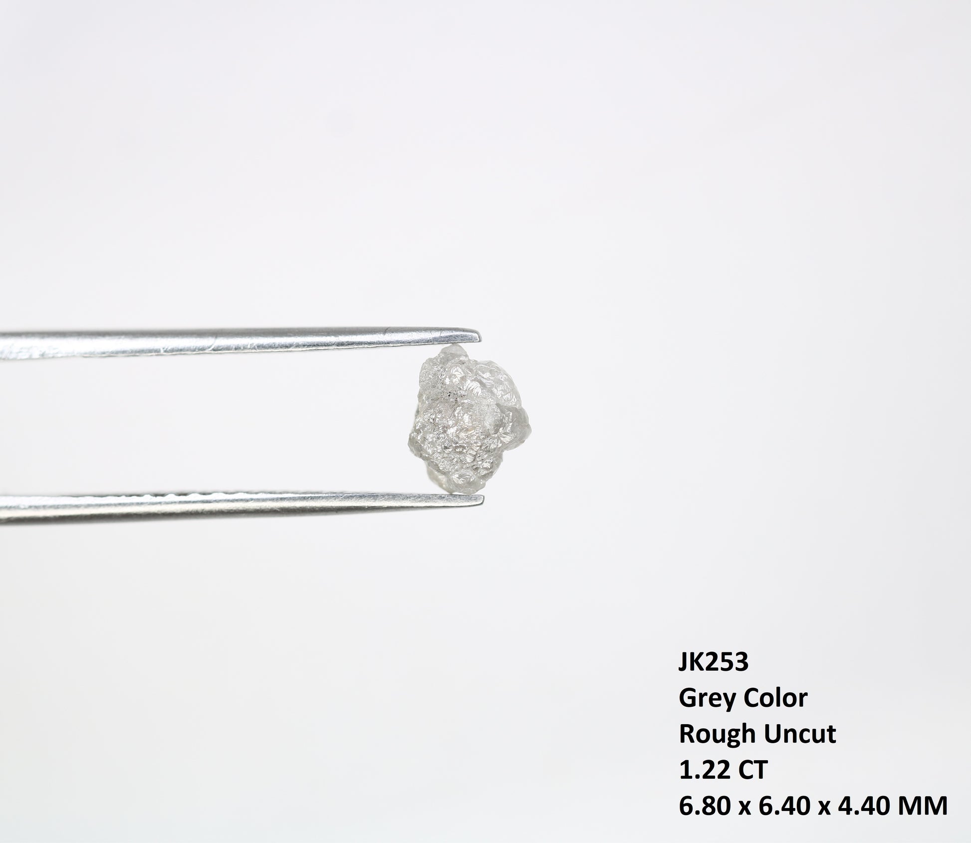 1.22 CT Raw Rough Irregular Cut Grey Diamond For Engagement Ring - JayKrishna Diamond