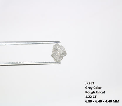 1.22 CT Raw Rough Irregular Cut Grey Diamond For Engagement Ring - JayKrishna Diamond