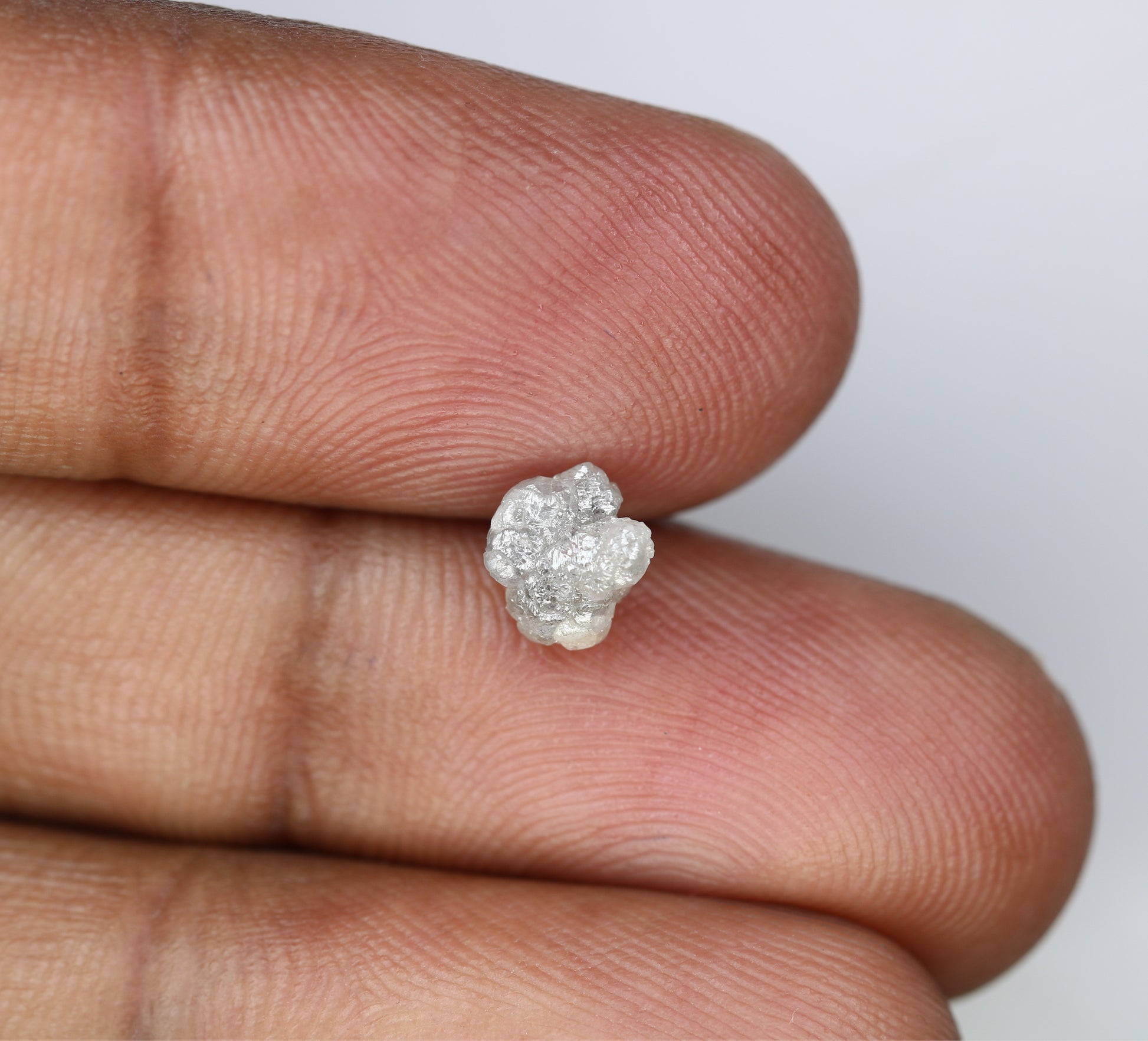 1.22 CT Raw Rough Irregular Cut Grey Diamond For Engagement Ring - JayKrishna Diamond