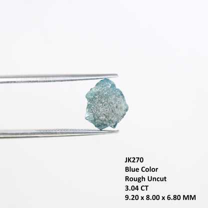 3.04 CT 9.20 MM Uncut Blue Rough Raw Diamond For Engagement Ring - JayKrishna Diamond