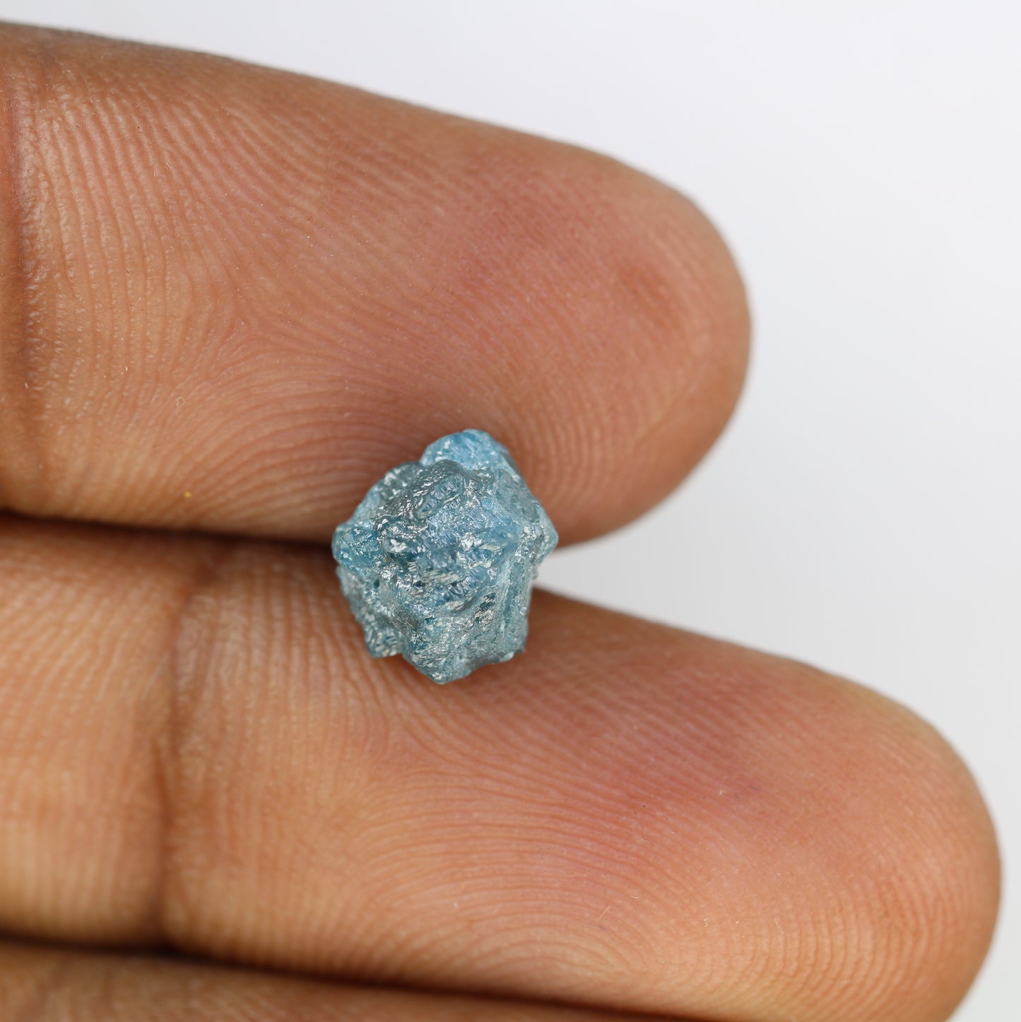 3.04 CT 9.20 MM Uncut Blue Rough Raw Diamond For Engagement Ring - JayKrishna Diamond