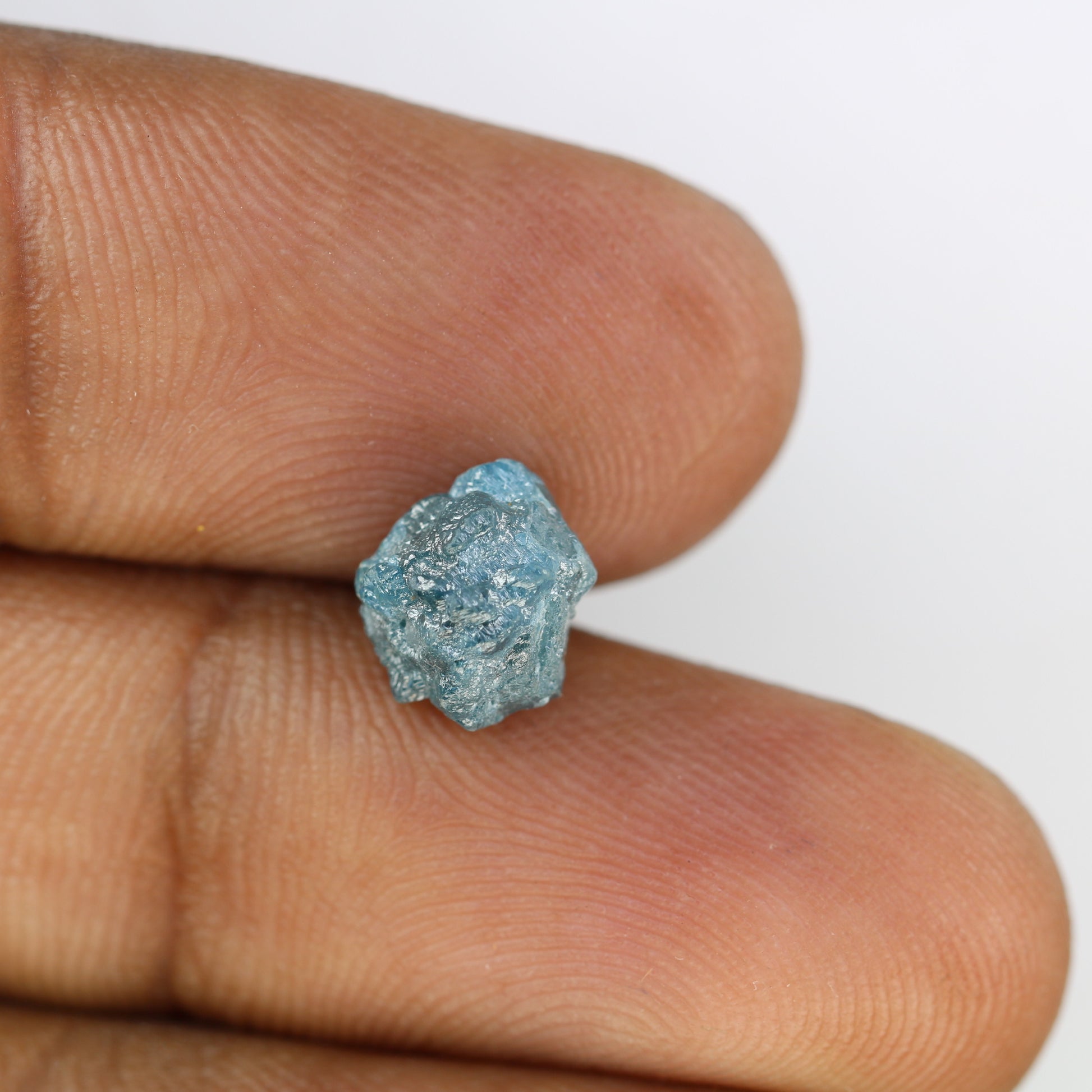 3.04 CT 9.20 MM Uncut Blue Rough Raw Diamond For Engagement Ring - JayKrishna Diamond