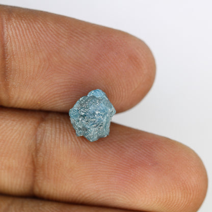 3.04 CT 9.20 MM Uncut Blue Rough Raw Diamond For Engagement Ring - JayKrishna Diamond