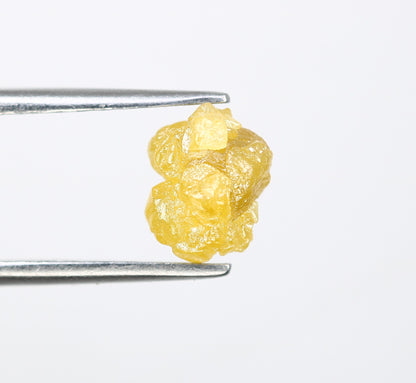 1.30 CT 7.10 x 5.80 MM Yellow Rough Raw Irregular Cut Diamond For Engagement Ring - JayKrishna Diamond
