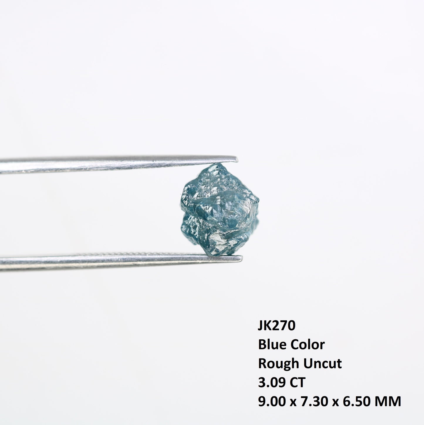 3.09 CT Raw Irregular Cut Rough Blue Diamond For Engagement Ring - JayKrishna Diamond