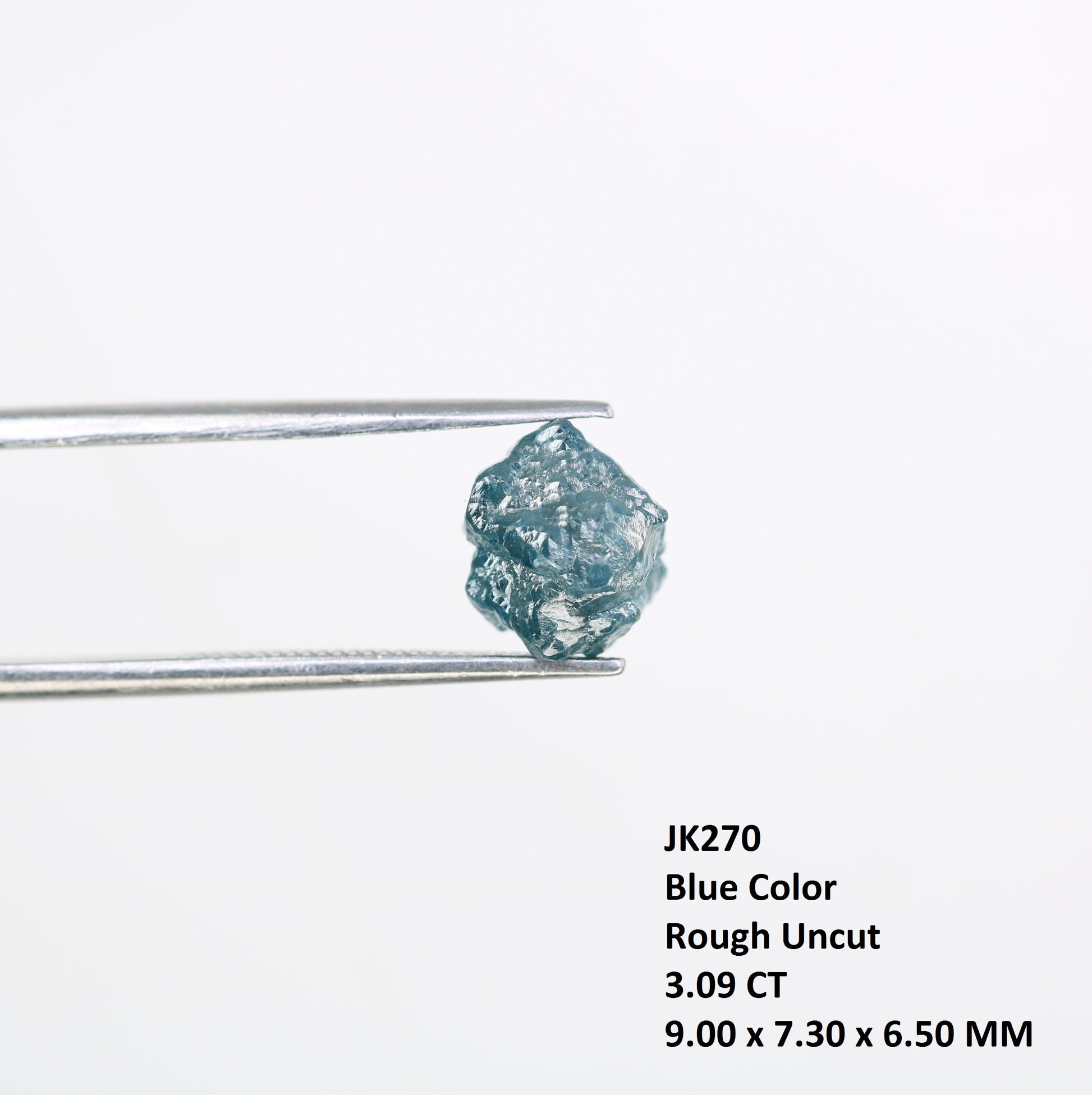 3.09 CT Raw Irregular Cut Rough Blue Diamond For Engagement Ring - JayKrishna Diamond