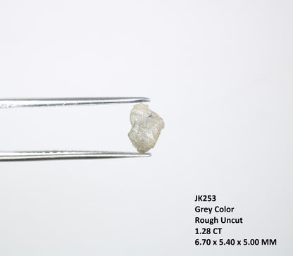 1.28 CT Uncut Raw Rough Grey Loose Diamond For Engagement Ring - JayKrishna Diamond