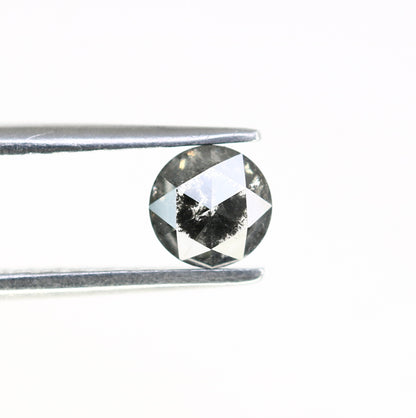 0.54 Carat Round Rose Cut Salt And Pepper Diamond For Diamond Pendant - JayKrishna Diamond