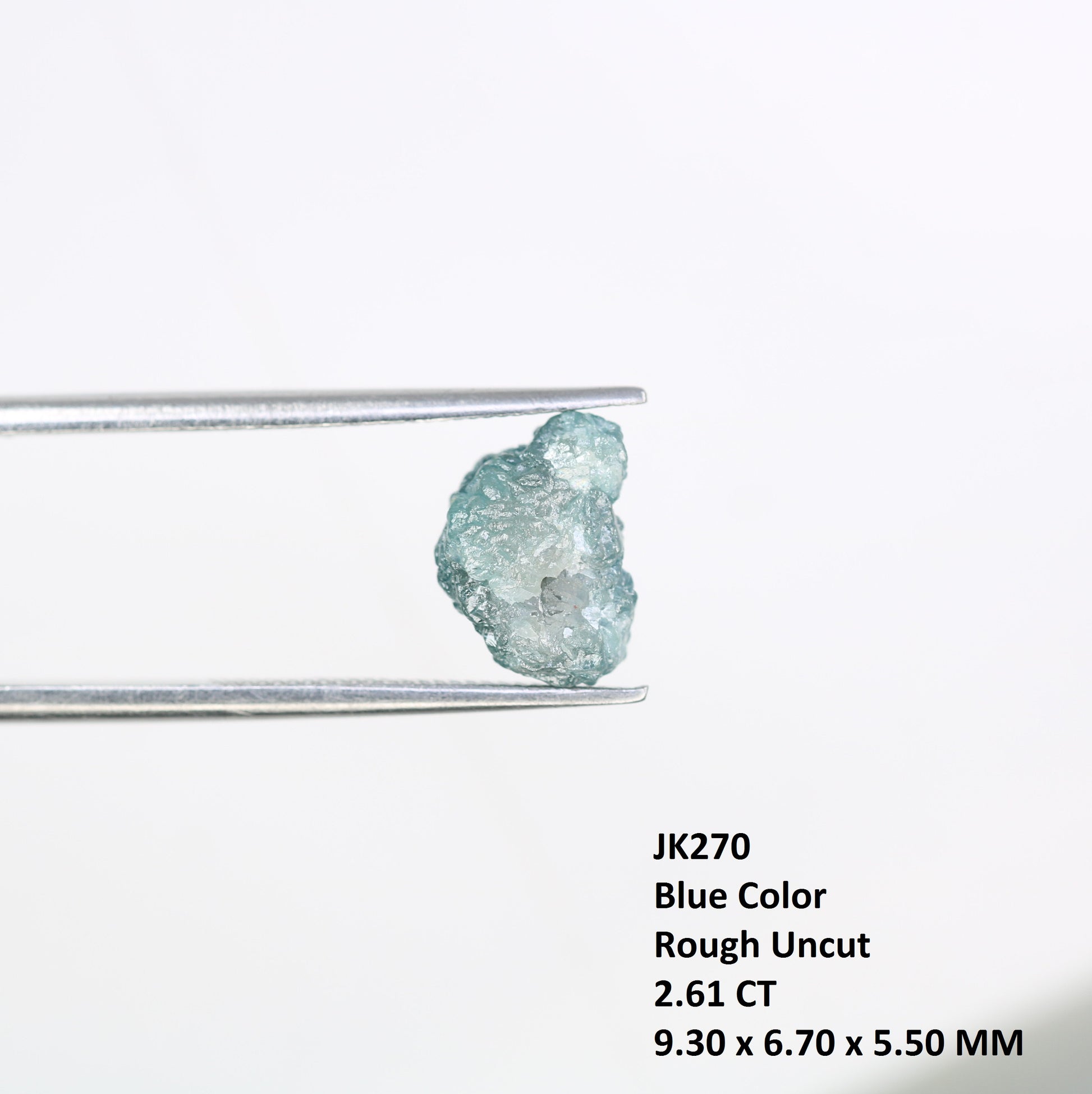 2.61 CT Irregular Cut Raw Rough Blue Diamond For Wedding Ring - JayKrishna Diamond