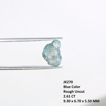 2.61 CT Irregular Cut Raw Rough Blue Diamond For Wedding Ring - JayKrishna Diamond