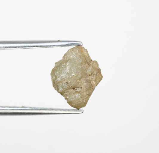 1.25 CT Uncut 8.30 MM Raw Greenish Rough Diamond For Engagement Ring - JayKrishna Diamond