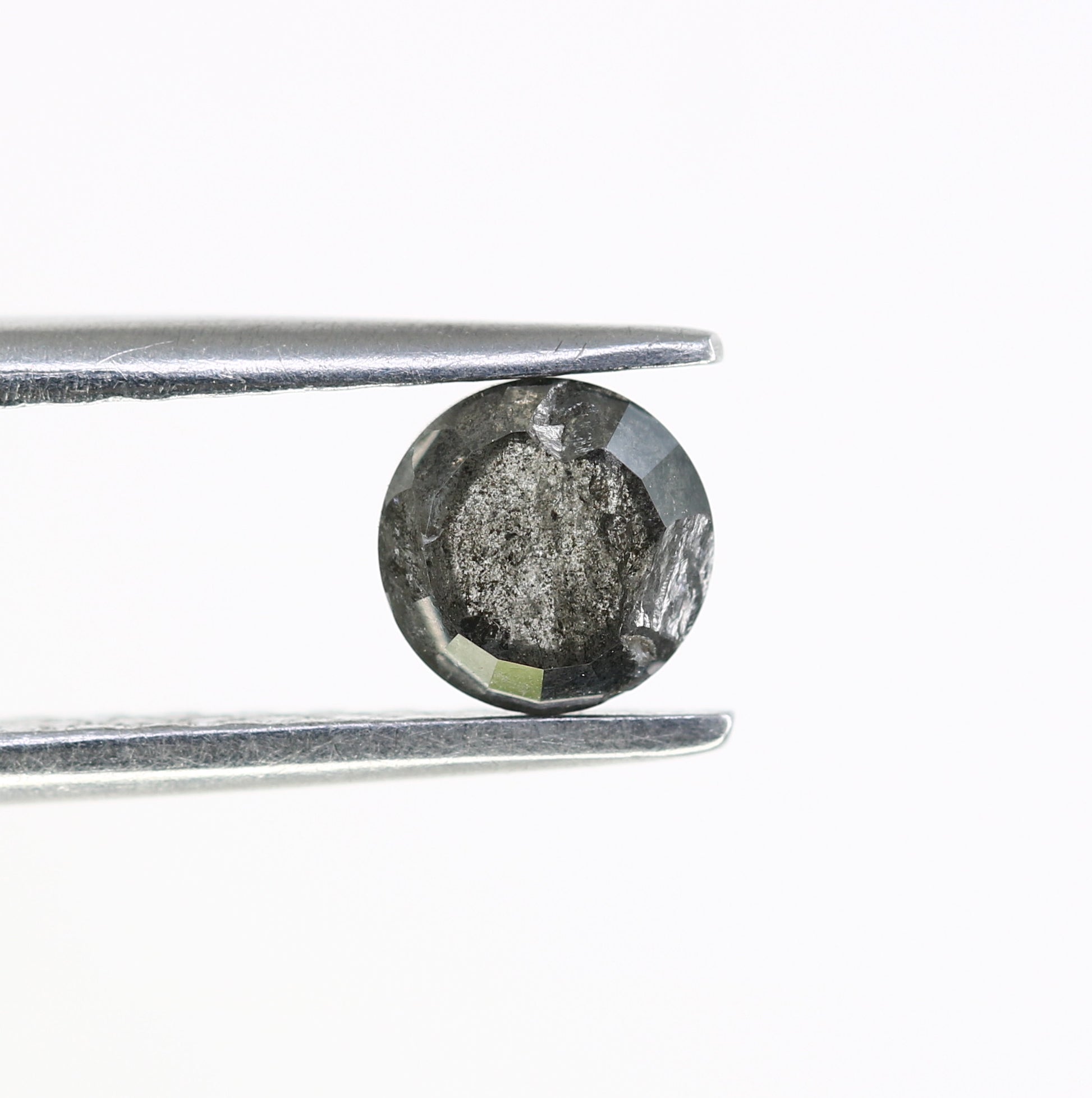 0.53 CT Salt And Pepper 4.90 MM Round Rose Cut Diamond For Wedding Ring - JayKrishna Diamond