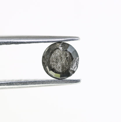 0.53 CT Salt And Pepper 4.90 MM Round Rose Cut Diamond For Wedding Ring - JayKrishna Diamond
