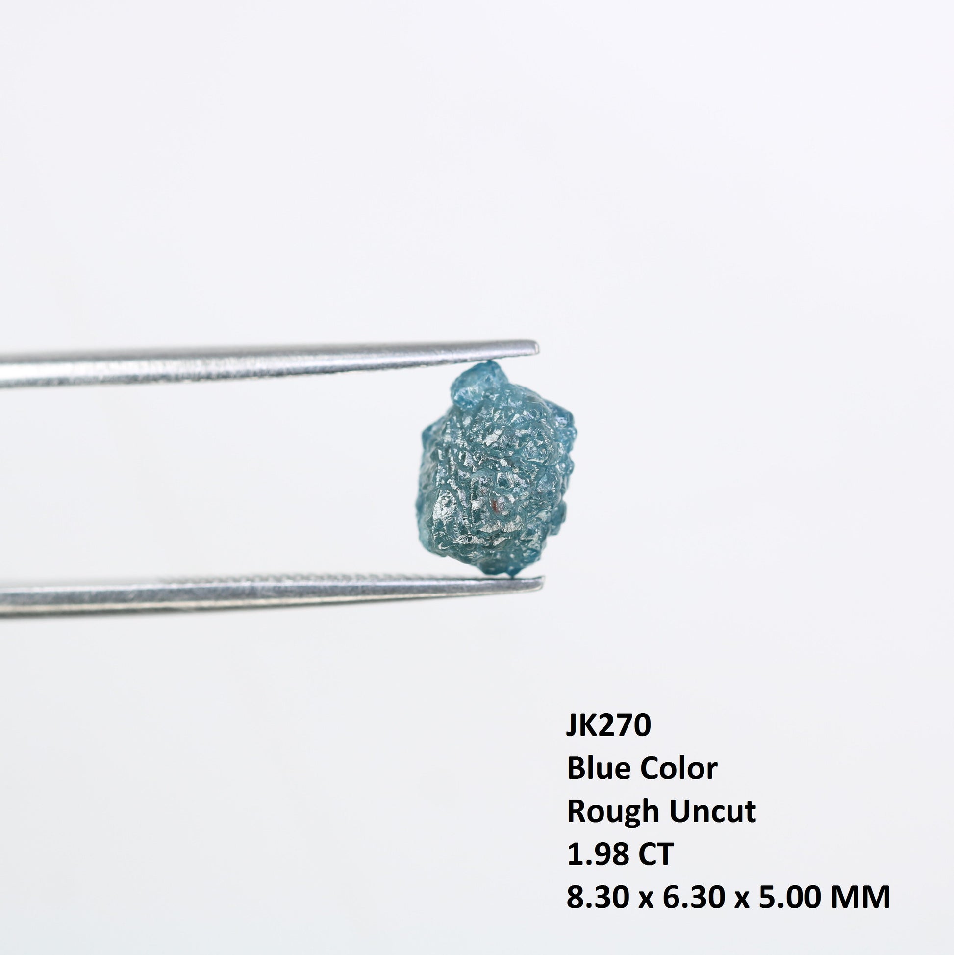 1.98 CT Rough Irregular Cut Blue Raw Diamond For Wedding Ring - JayKrishna Diamond