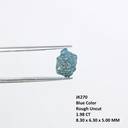 1.98 CT Rough Irregular Cut Blue Raw Diamond For Wedding Ring - JayKrishna Diamond