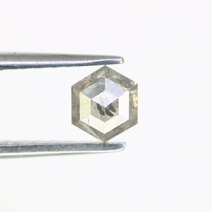 0.57 CT Loose Hexagon Cut Salt and Pepper Diamond – Distinctive Gem for Modern Wedding Rings - JayKrishna Diamond