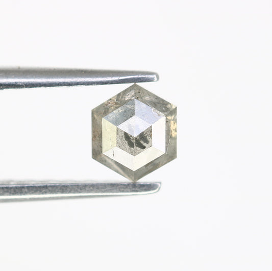 0.57 CT Loose Hexagon Cut Salt and Pepper Diamond – Distinctive Gem for Modern Wedding Rings - JayKrishna Diamond