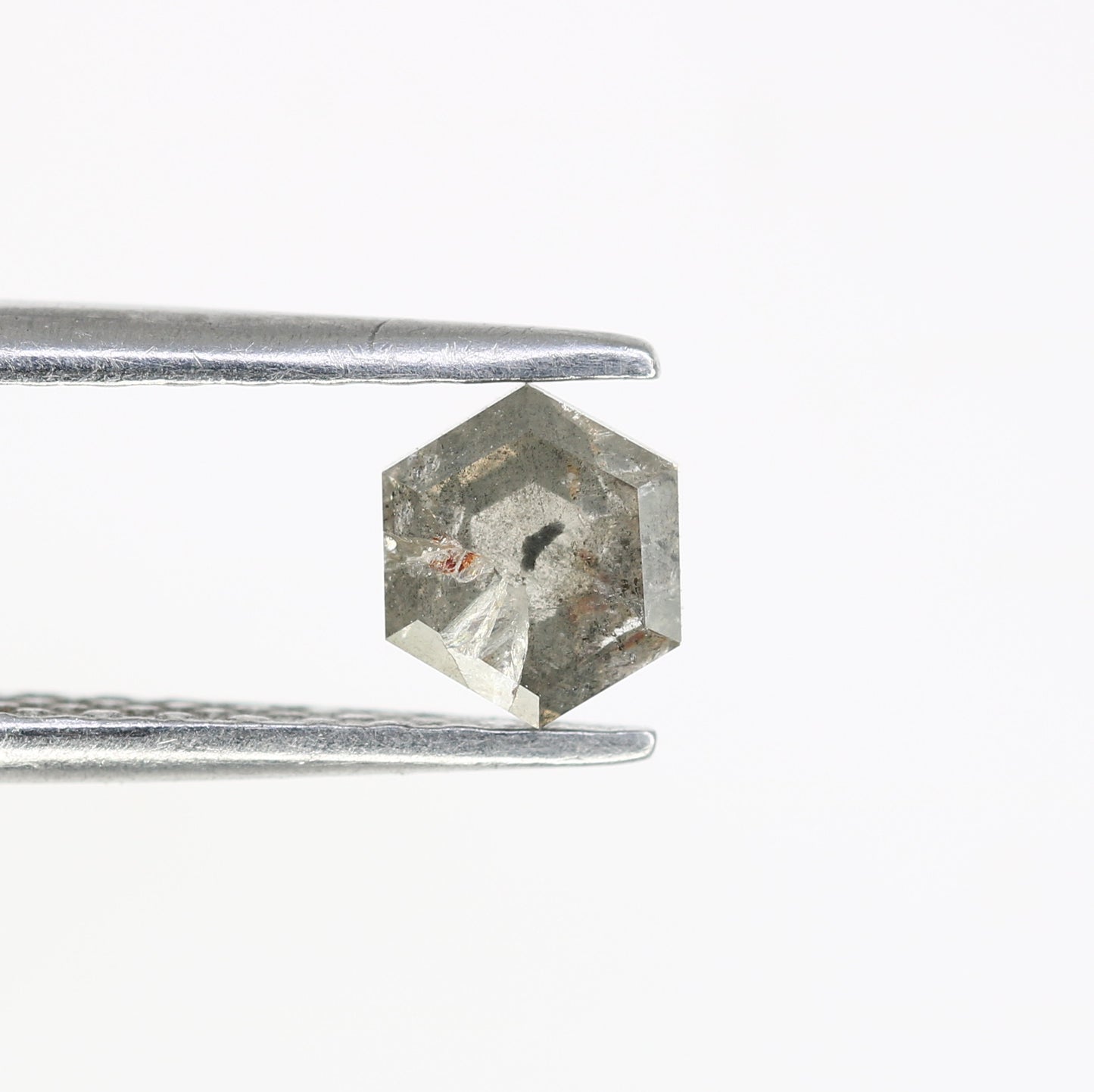 0.57 CT Loose Hexagon Cut Salt and Pepper Diamond – Distinctive Gem for Modern Wedding Rings - JayKrishna Diamond