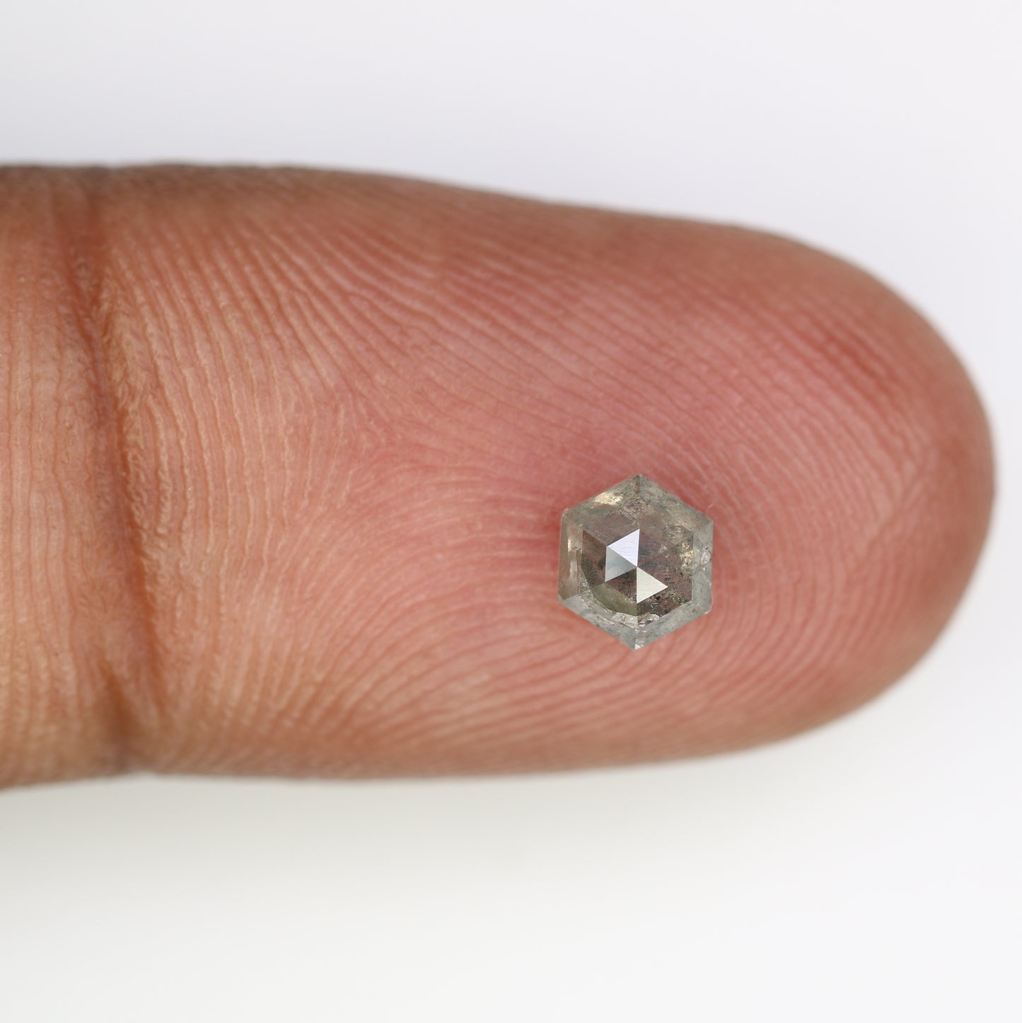 0.57 CT Loose Hexagon Cut Salt and Pepper Diamond – Distinctive Gem for Modern Wedding Rings - JayKrishna Diamond