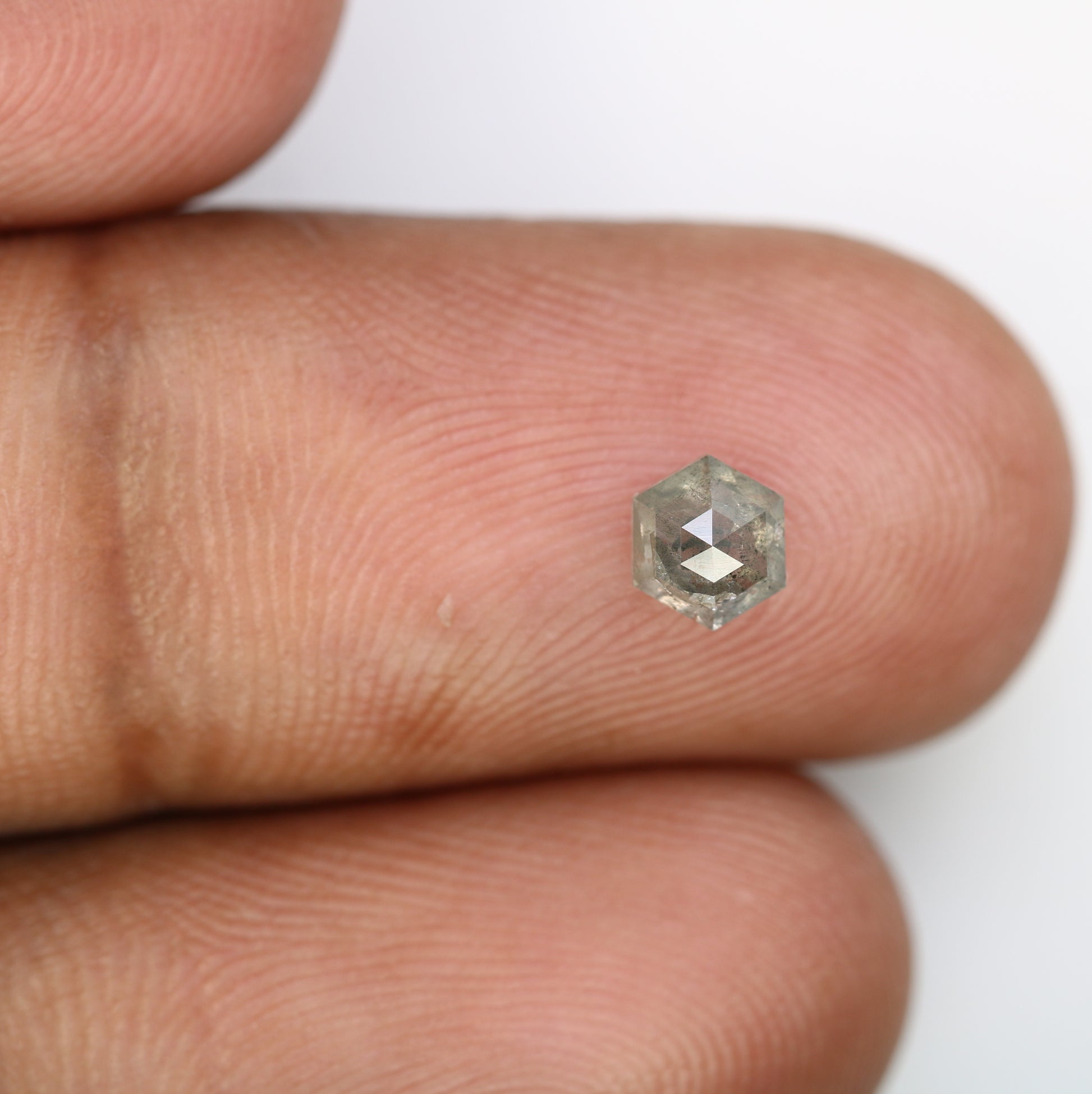 0.57 CT Loose Hexagon Cut Salt and Pepper Diamond – Distinctive Gem for Modern Wedding Rings - JayKrishna Diamond