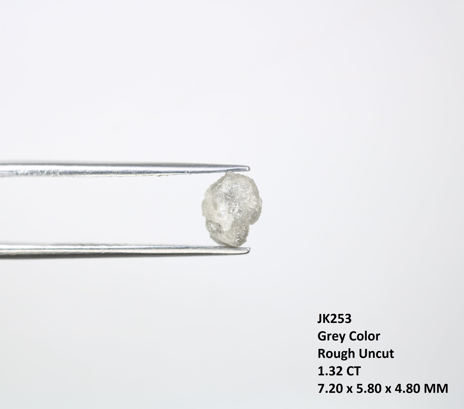 1.32 CT Irregular Cut Grey Raw Rough Diamond For Engagement Ring - JayKrishna Diamond