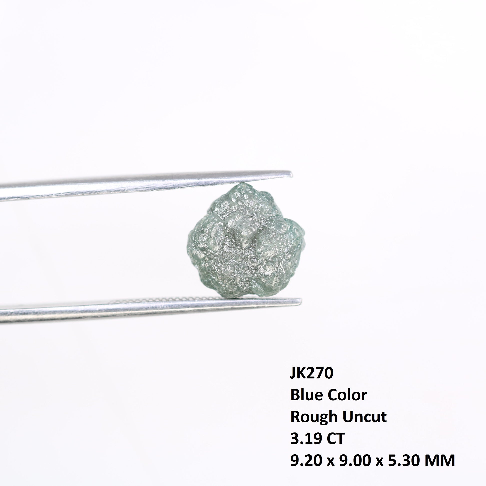 3.19 CT Raw Blue Rough Uncut Diamond For Engagement Ring, Her Gift - JayKrishna Diamond