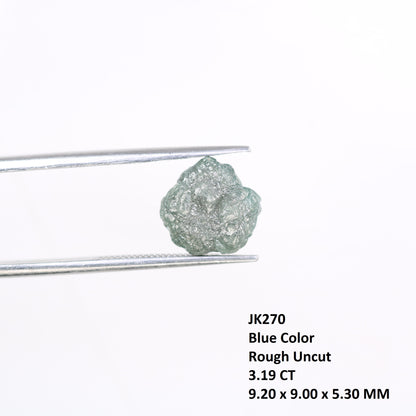 3.19 CT Raw Blue Rough Uncut Diamond For Engagement Ring, Her Gift - JayKrishna Diamond