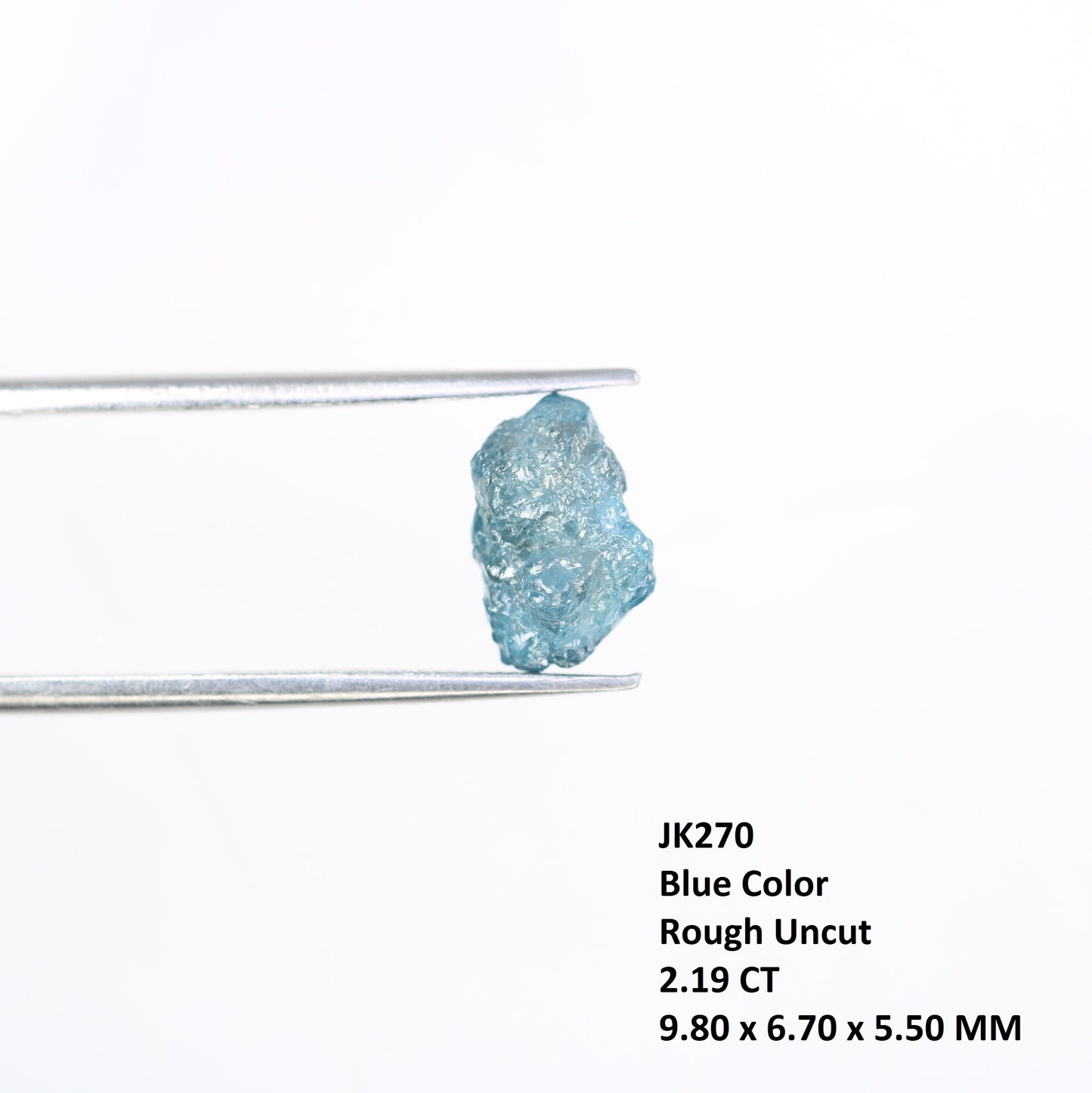 2.19 CT Rough Raw Blue Uncut Diamond For Engagement Ring - JayKrishna Diamond