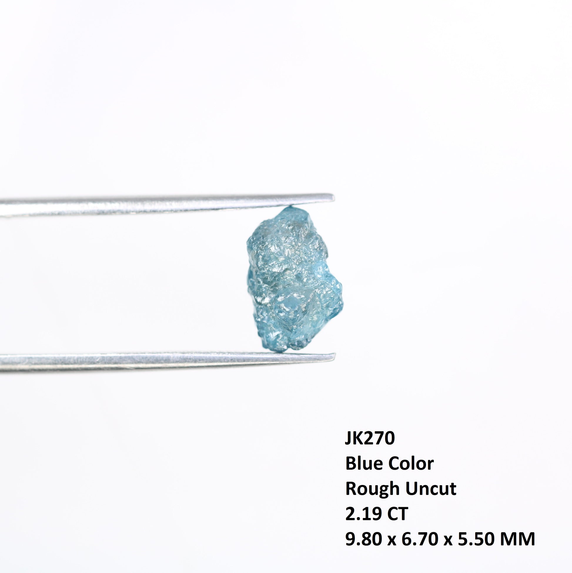 2.19 CT Rough Raw Blue Uncut Diamond For Engagement Ring - JayKrishna Diamond