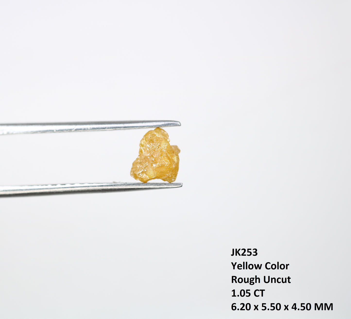 1.05 CT 6.20 MM Rough Yellow Irregular Cut Raw Diamond For Engagement Ring - JayKrishna Diamond