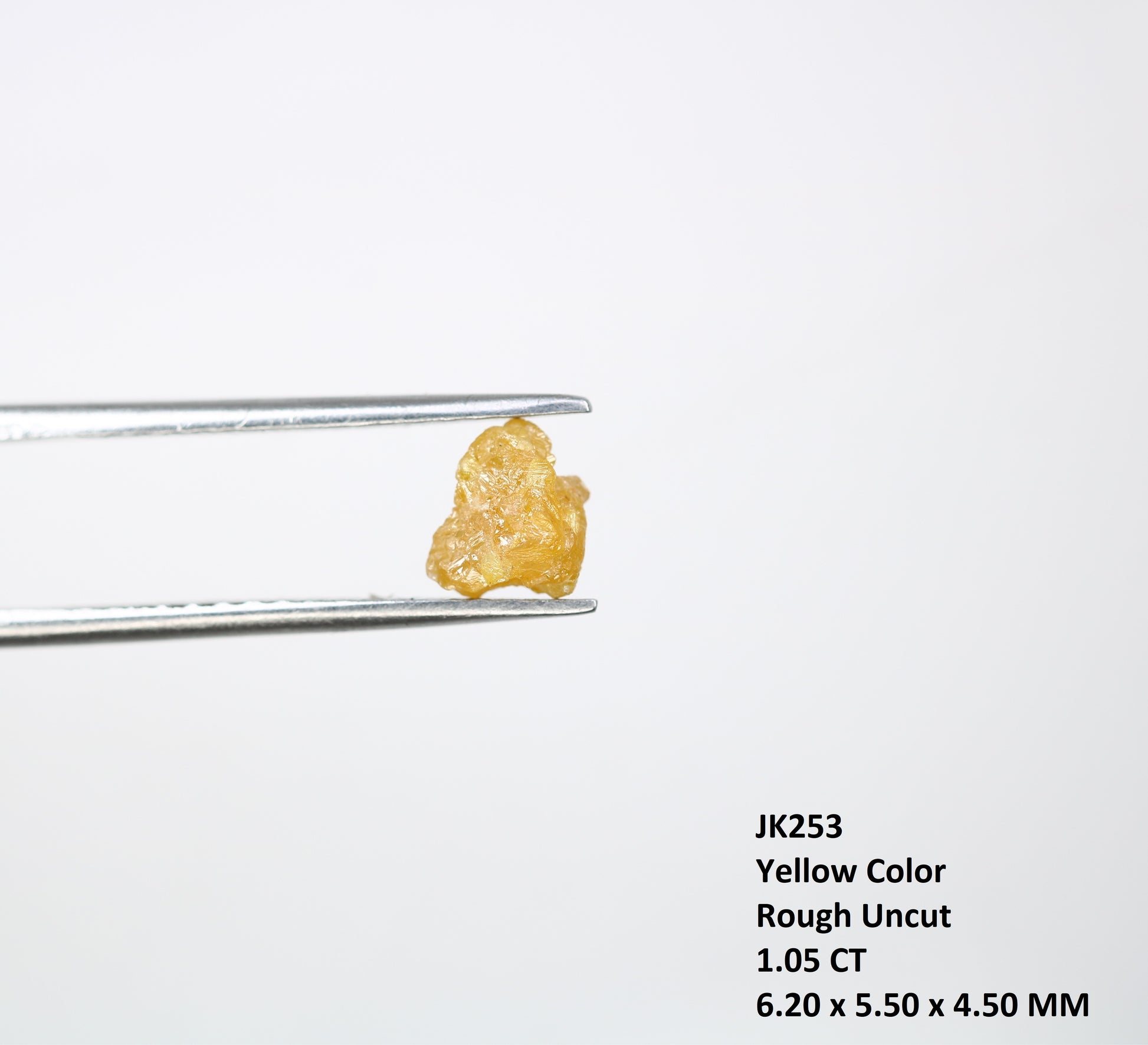 1.05 CT 6.20 MM Rough Yellow Irregular Cut Raw Diamond For Engagement Ring - JayKrishna Diamond