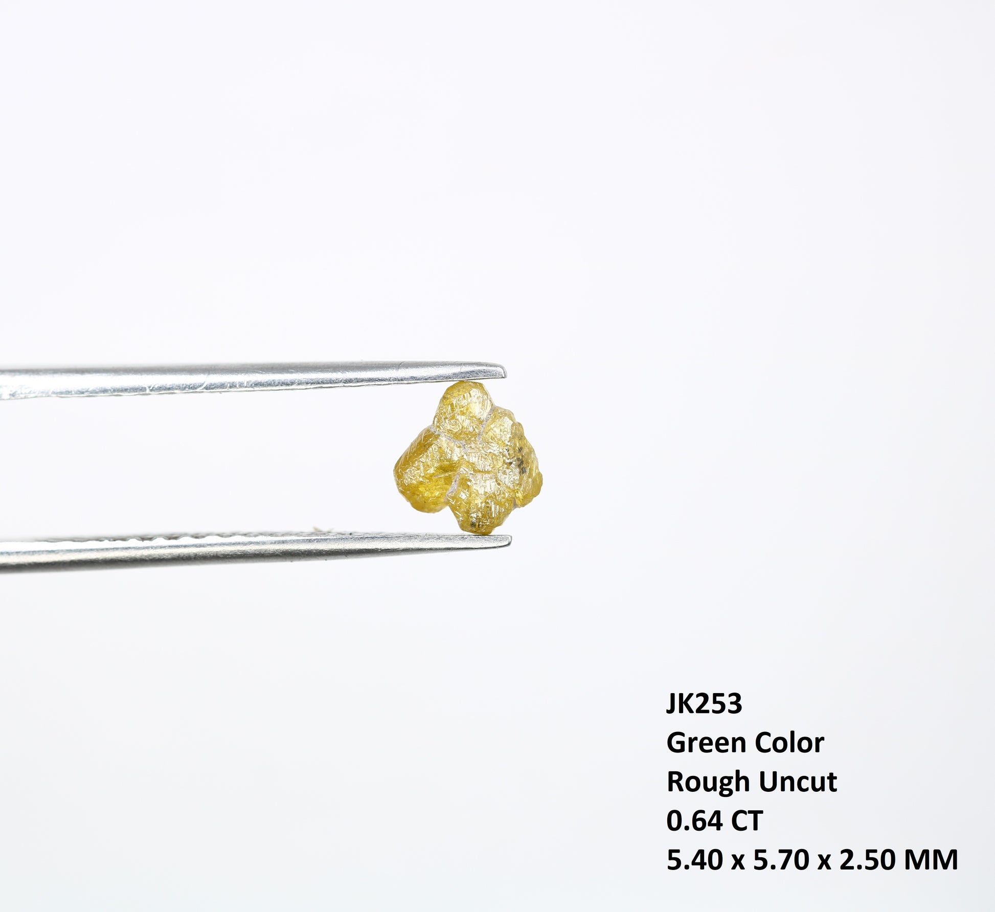 0.64 CT Natural Green Uncut Raw Rough Diamond for a One-of-a-Kind Engagement Ring: Elegant Gemstone Jewelry Piece - JayKrishna Diamond
