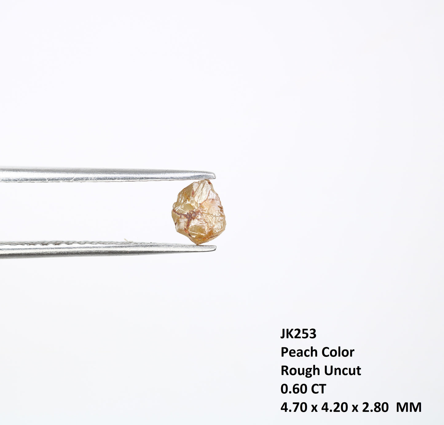0.60 CT Uncut Natural Rough Peach Raw Diamond for a Distinctive Promise Ring: Thoughtful Jewelry Gift Option - JayKrishna Diamond