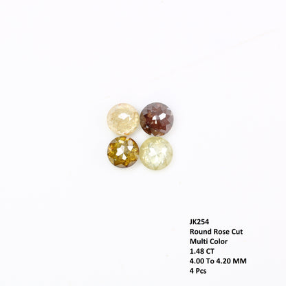 1.48 Carat Multi Color Loose Natural Round Rose Cut Diamond For Wedding Ring - JayKrishna Diamond