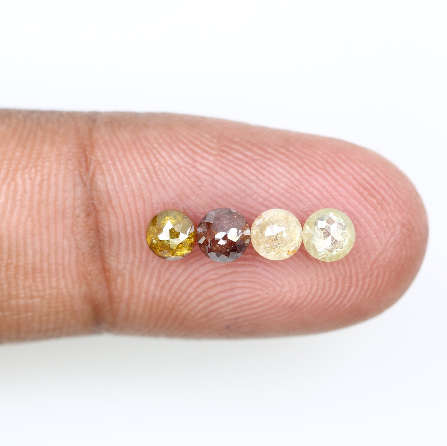 1.48 Carat Multi Color Loose Natural Round Rose Cut Diamond For Wedding Ring - JayKrishna Diamond