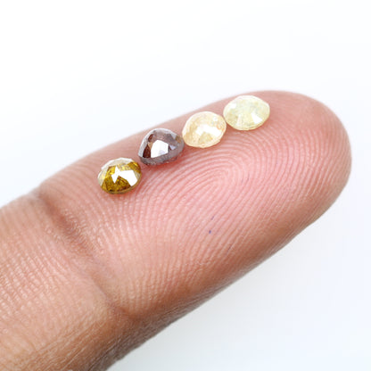 1.48 Carat Multi Color Loose Natural Round Rose Cut Diamond For Wedding Ring - JayKrishna Diamond