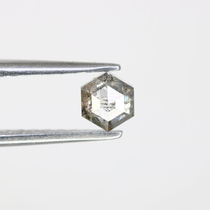 Unique 0.42 CT Hexagon Cut Salt & Pepper Diamond | Perfect for Diamond Jewelry | 4.80 MM - JayKrishna Diamond